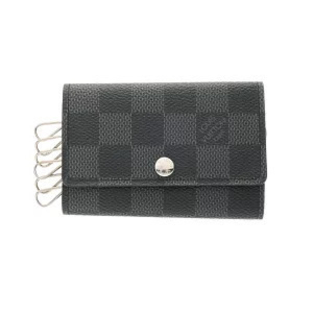Louis Vuitton Damier Graphite Black Multicles Black Gray Canvas Key Case